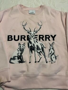 Burberry Pink Graphic Animal Sweatshirt